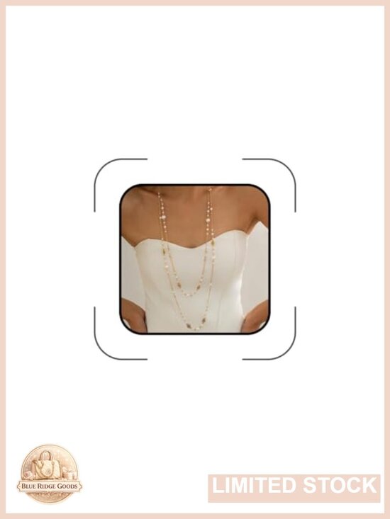 Jewelry - Gold Plated Layered Pearl Choker Necklace Thin Chain